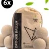 Drogerballen - Droogballen - Wasdrogerballen - Dryerballs - 6 Stuks - XL Formaat - Wol - Set -Wasbenodigdheden Winkel 1047x1200