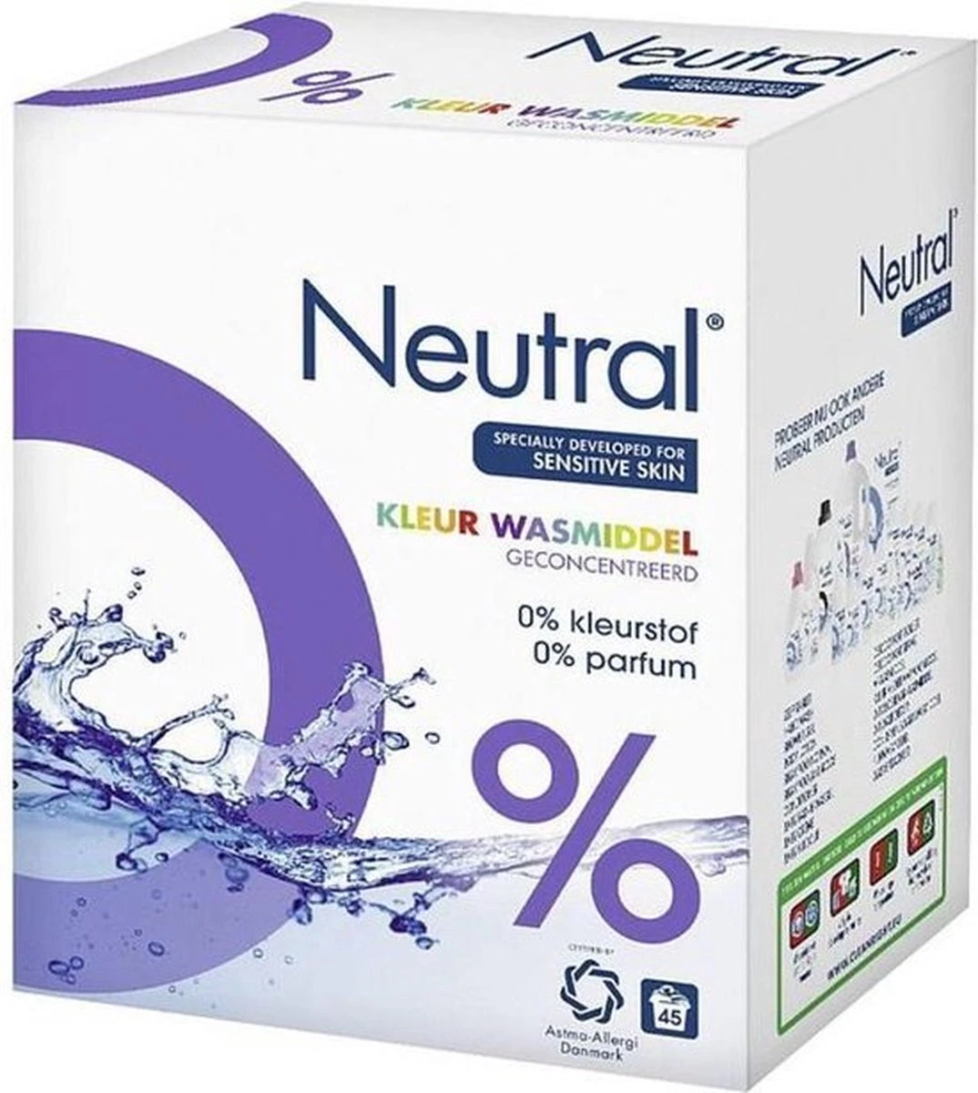 Neutral Kleur Waspoeder - 45 Wasbeurten 3 Neutral Kleur Waspoeder - 45 Wasbeurten