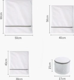 Merkloos Waszak 4 Delig - 1x Groot (50x60 Cm) - 1x Middel ( 40x50cm) - 1x Normaal (30x40cm) - 1x BH (17x15cm) -Wasbenodigdheden Winkel 1109x1200 2