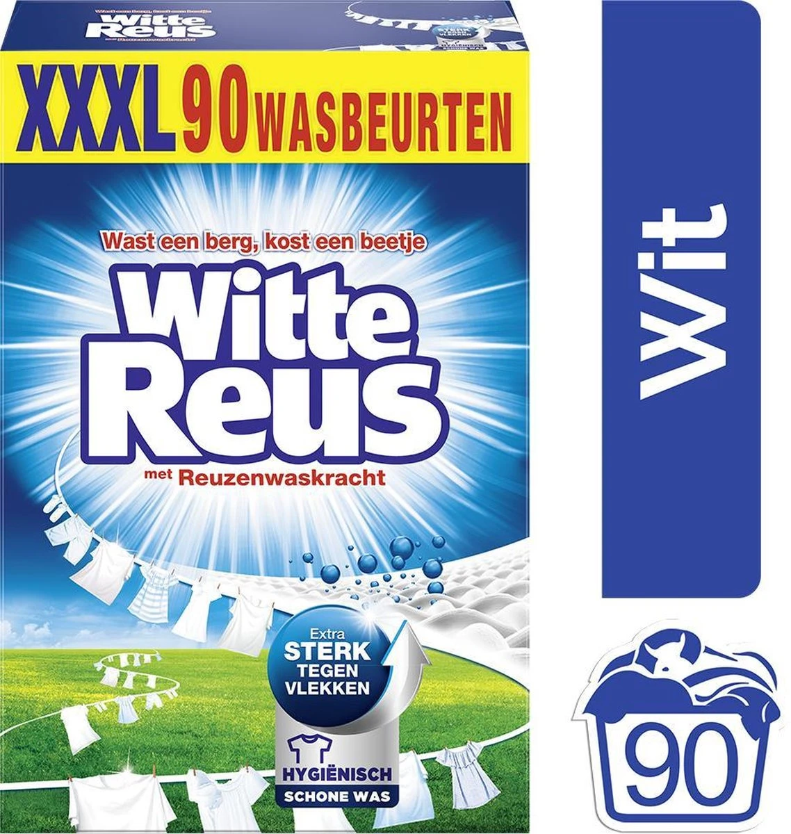 Witte Reus Waspoeder - Halfjaarverpakking - 90 Wasbeurten 4 Witte Reus Waspoeder - Halfjaarverpakking - 90 Wasbeurten - Afbeelding 2