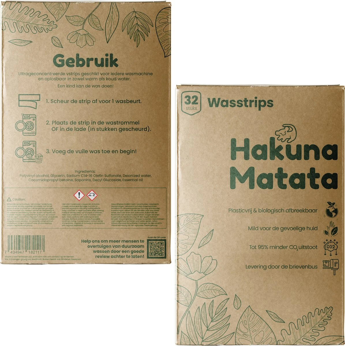 Hakuna Matata Wasmiddel 96 - Compressed - Wasstrips - Voordeelverpakking - Eco Wasmiddel Wit En Kleur - Laundry Strips 4 Hakuna Matata Wasmiddel 96 - Compressed - Wasstrips - Voordeelverpakking - Eco Wasmiddel Wit En Kleur - Laundry Strips - Afbeelding 2