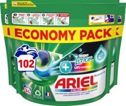 Ariel Wasmiddel Pods +Touch Van Lenor Unstoppables - Kleur - 3 X 34 Wasbeurten Voordeelverpakking