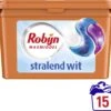 Robijn Wascapsules - 3-in-1 - Stralend Wit - 15 Stuks -Wasbenodigdheden Winkel 1200x1051 1