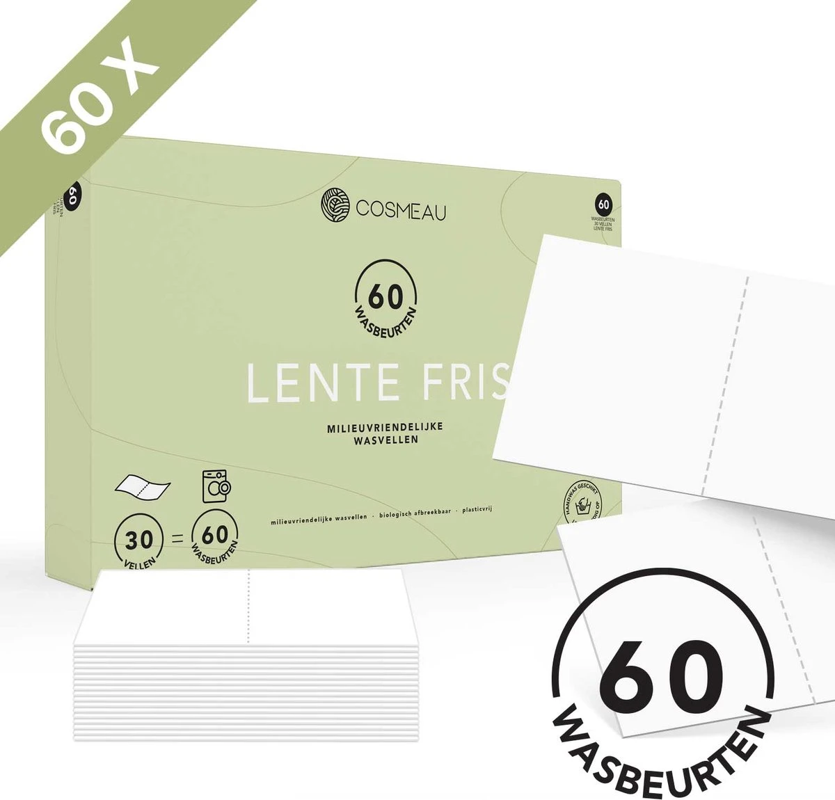 Cosmeau Wasmiddel Wasstrips 60 Wasbeurten Lentefris Wasvellen Wasdoekjes Detergent Sheets Eco Laundry Strips Wasdoekjes Biologisch - Cosmo Cosmea Kosmo 3 Cosmeau Wasmiddel Wasstrips 60 Wasbeurten Lentefris Wasvellen Wasdoekjes Detergent Sheets Eco Laundry Strips Wasdoekjes Biologisch - Cosmo Cosmea Kosmo