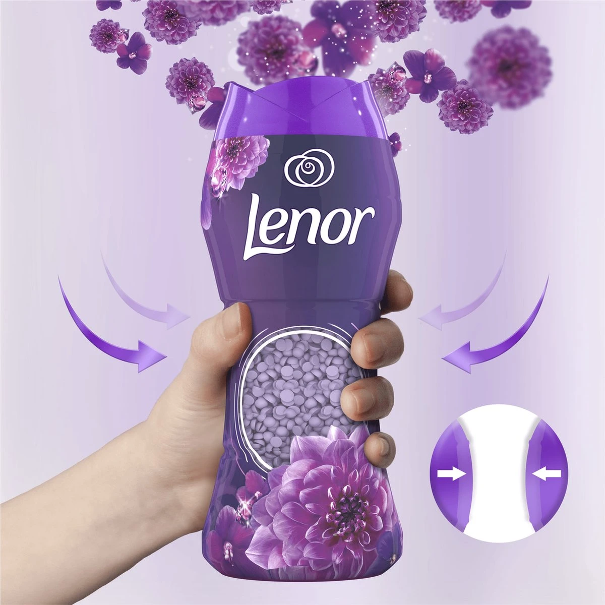 Lenor Amethist En Bloemen - In-Wash Geurbooster - Voordeelverpakking 6 X 16 Wasbeurten 7 Lenor Amethist En Bloemen - In-Wash Geurbooster - Voordeelverpakking 6 X 16 Wasbeurten - Afbeelding 5