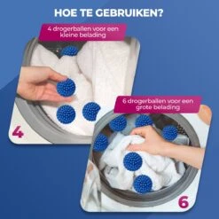 Roegaarden Drogerballen - Wasbollen - 6 Stuks - Siliconen - Sneller Droog - Anti-kreuk -Wasbenodigdheden Winkel 1200x1200 1459