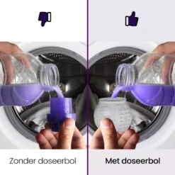 BluGo Doseerbol 2 Stuks - Wasbollen - Doseerdop - Drogerballen - Wasballen - Wasmiddel - Herbruikbaar - Maataanduiding - 150ml -Wasbenodigdheden Winkel 1200x1200 1501