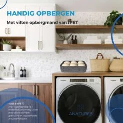 ANATURES Wollen XL Drogerballen 6 Stuks In Opbergmand – Herbruikbare Droogballen Wasdroger – Nieuw Zeelands RWS Schaapswol - Wasdrogerballen Duurzaam – Natuurlijke Wasverzachter -Wasbenodigdheden Winkel 1200x1200 1511