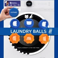 Salivio Laundryballs - 8x Wasbol Set - Huisdieren Haar Verwijderen - Wasbollen - Drogerballen - Energiebesparend - Wasverzachter - Milieuvriendelijk Wassen -Wasbenodigdheden Winkel 1200x1200 1516