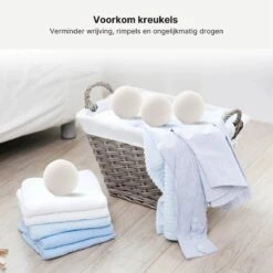 Wollen Drogerballen - Duurzaam & Milieuvriendelijk - Wasbol - Verkort Droogtijd - Droogballen - Hypoallergeen En Chemicaliënvrij - Bespaar Op Energierekening - Wasdroger Ballen - Wasbollen -Wasbenodigdheden Winkel 1200x1200 1532