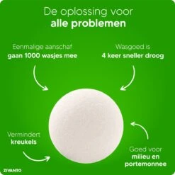 Drogerballen - Droogballen Voor Wasdrogers - Wasdrogerballen, Wasbollen & Wasballen - 100% Diervriendelijk, Duurzaam & Herbruikbaar - Duurzaam Cadeau - Energie Besparen - RWS Wol & Zero Waste - 6 Stuks Van Zivanto -Wasbenodigdheden Winkel 1200x1200 1581