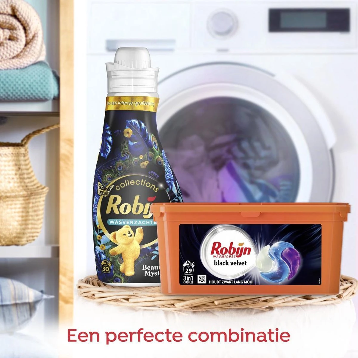 Robijn Black Velvet 3 In 1 Wascapsules Speciaal Voor De Zwarte Was - 29 Wasbeurten 6 Robijn Black Velvet 3 In 1 Wascapsules Speciaal Voor De Zwarte Was - 29 Wasbeurten - Afbeelding 4