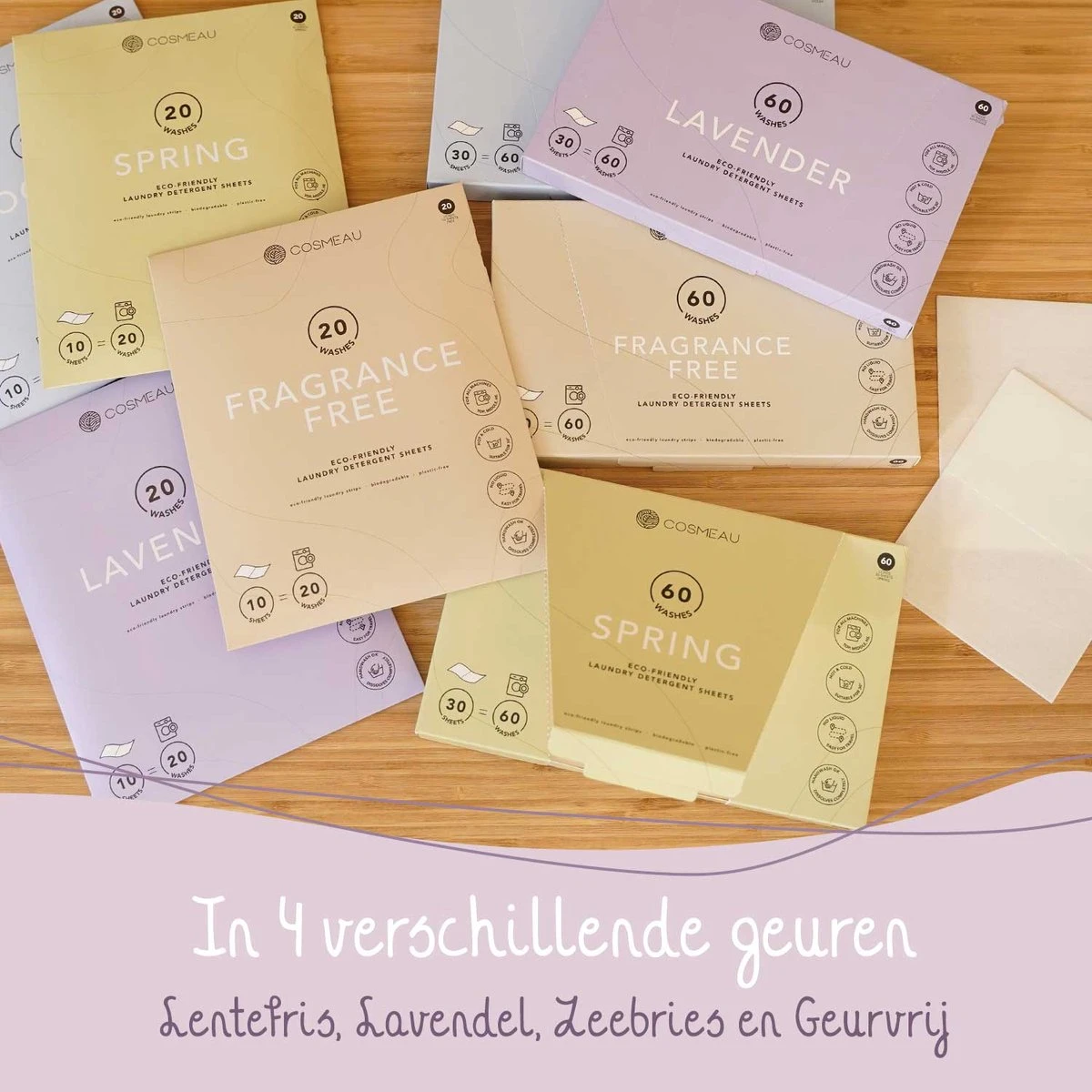 Cosmeau Wasmiddel Wasstrips 60 Wasbeurten Geurvrij Geurloos Wasvellen Wasdoekjes Detergent Sheets - Plasticvrij Biologisch Cosmo Cosmea Kosmo 14 Cosmeau Wasmiddel Wasstrips 60 Wasbeurten Geurvrij Geurloos Wasvellen Wasdoekjes Detergent Sheets - Plasticvrij Biologisch Cosmo Cosmea Kosmo - Afbeelding 12
