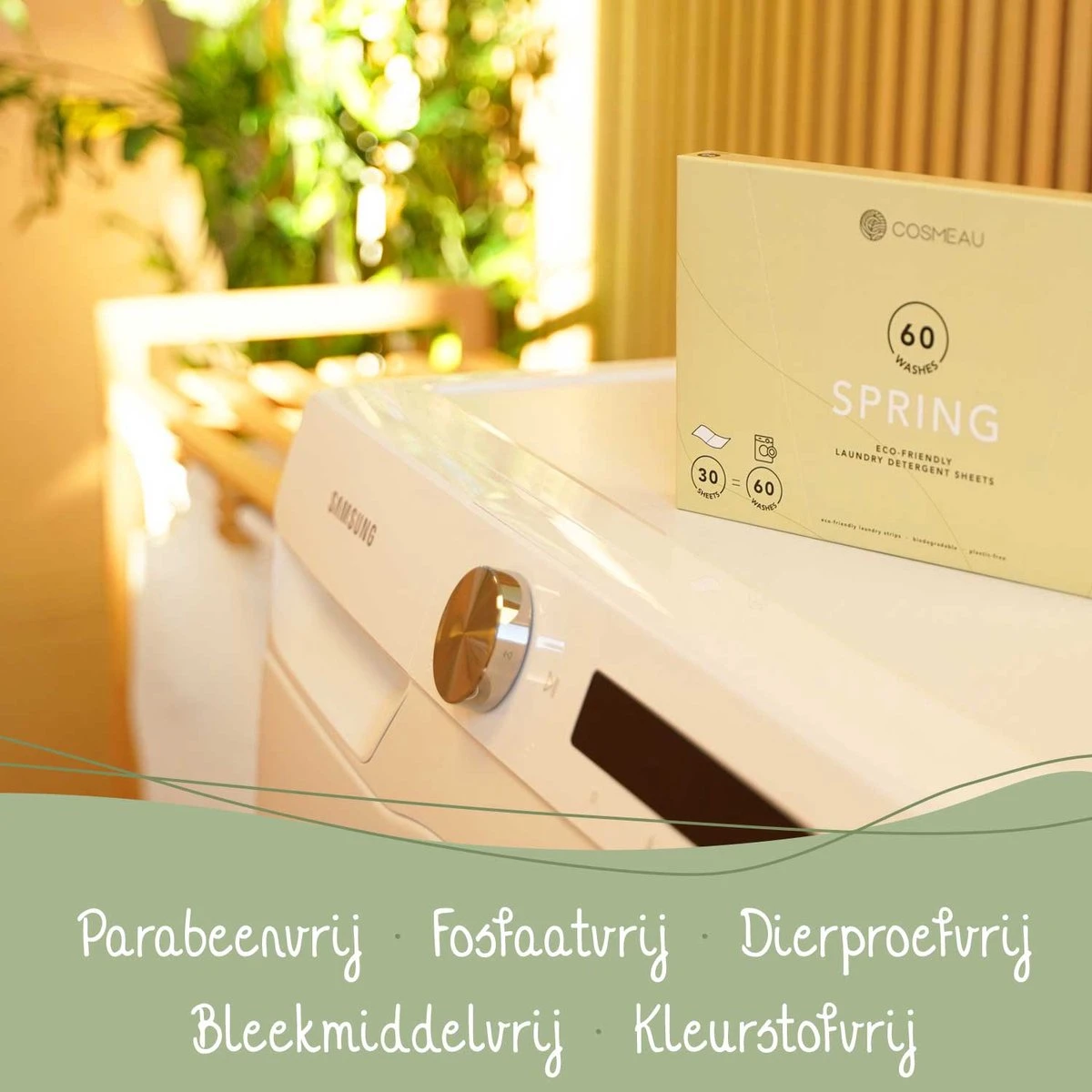 Cosmeau Wasmiddel Wasstrips 60 Wasbeurten Lentefris Wasvellen Wasdoekjes Detergent Sheets Eco Laundry Strips Wasdoekjes Biologisch - Cosmo Cosmea Kosmo 6 Cosmeau Wasmiddel Wasstrips 60 Wasbeurten Lentefris Wasvellen Wasdoekjes Detergent Sheets Eco Laundry Strips Wasdoekjes Biologisch - Cosmo Cosmea Kosmo - Afbeelding 4