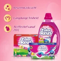 Color Reus Power Caps Wascapsules - Wasmiddel Capsules - Voordeelverpakking - 8 X 14 Wasbeurten -Wasbenodigdheden Winkel 1200x1200 599