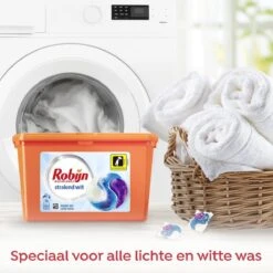 Robijn Stralend Wit 3 In 1 Wascapsules Speciaal Voor De Witte Was - 40 Wasbeurten Kwartaalbox -Wasbenodigdheden Winkel 1200x1200 681