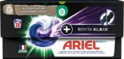 Ariel Wasmiddel Pods + Revitablack - Voor De Zwarte Was - 4 X 28 Wasbeurten - Voordeelverpakking -Wasbenodigdheden Winkel 1200x571 3