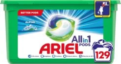 Ariel All In 1 Wasmiddel Pods Alpine - 3x43 Wasbeurten - Voordeelverpakking 33 Ariel All In 1 Wasmiddel Pods Alpine - 3x43 Wasbeurten - Voordeelverpakking -Wasbenodigdheden Winkel 1200x639 4