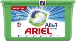 Ariel All In 1 Wasmiddel Pods Alpine - 3x43 Wasbeurten - Voordeelverpakking 34 Ariel All In 1 Wasmiddel Pods Alpine - 3x43 Wasbeurten - Voordeelverpakking -Wasbenodigdheden Winkel 1200x644 2