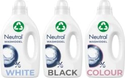 Neutral Neutral Wasmiddel Pakket Parfumvrij En Hypoallergeen Wit + Zwart + Kleur Zorgt Voor De Gevoelige Huid én Voor Het Milieu (1+1+1) X 20 Wasbeurten -Wasbenodigdheden Winkel 1200x753 1
