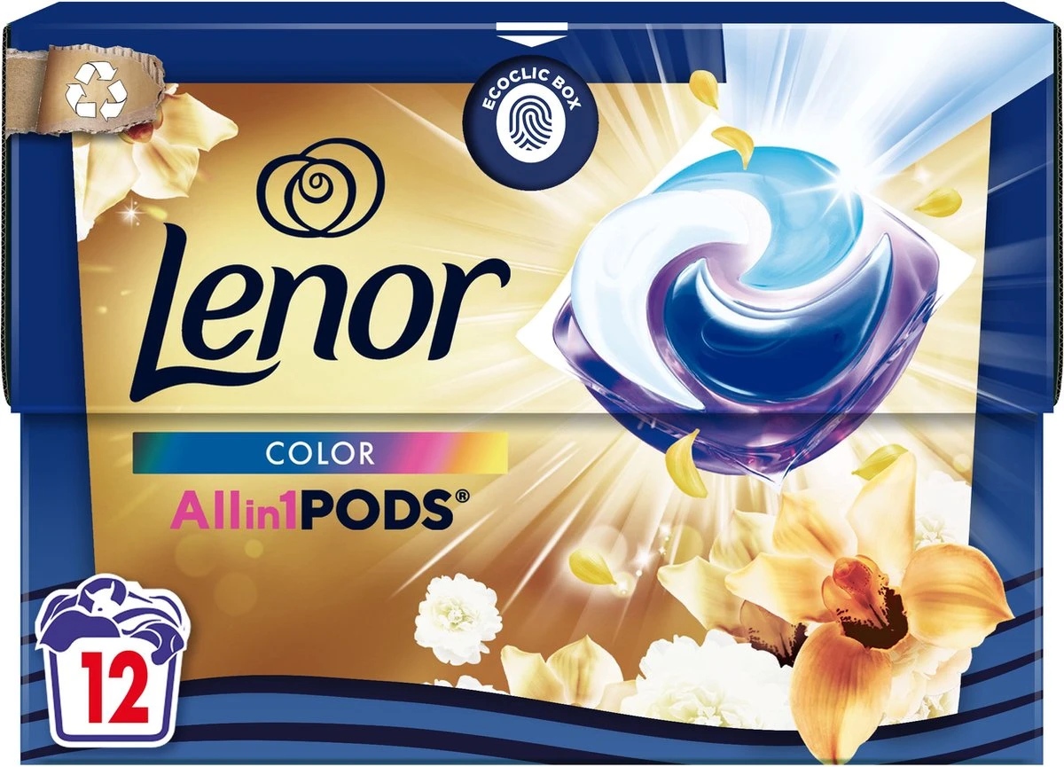 Lenor All In 1 Pods Amber & Orchidee - Waspods - 4 X 12 Wasbeurten Voordeelverpakking 5 Lenor All In 1 Pods Amber & Orchidee - Waspods - 4 X 12 Wasbeurten Voordeelverpakking - Afbeelding 3