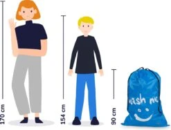 Wonair - Waszakken Voor Wasgoed - 60x90cm - Hemelsblauw - Met Trekkoord -Wasbenodigdheden Winkel 1200x913 1