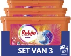 Robijn Color 3 In 1 Wascapsules - 3 X 29 Wasbeurten - Halfjaarbox 13 Robijn Color 3 In 1 Wascapsules - 3 X 29 Wasbeurten - Halfjaarbox -Wasbenodigdheden Winkel 1200x948