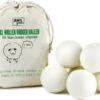Jean's Goods Drogerballen - Droogballen - Wasdrogerballen - Wasdroger Ballen - Wasbol - Wasbollen - Wasballen - Energiebesparende Producten - Energiebesparend - Duurzaam Cadeau - RWS Wol - Zero Waste - Wasverzachter - Beige - 6 Stuks -Wasbenodigdheden Winkel 1200x981