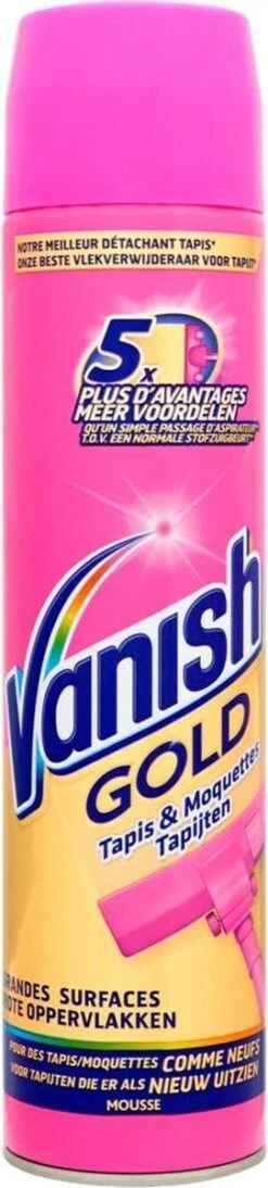 Vanish Gold Mousse Voor Tapijt Vlekkenverwijderaar - 600 Ml -Wasbenodigdheden Winkel 271x1200 1