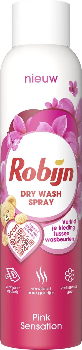 Robijn Pink Sensation Dry Wash Spray 200 Ml 4 Robijn Pink Sensation Dry Wash Spray 200 Ml - Afbeelding 2