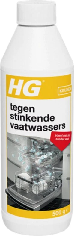 HG Tegen Stinkende Vaatwassers - 500gr - Voor Een Schone En Fris Ruikende Vaatwasser - Voor 12 Behandelingen