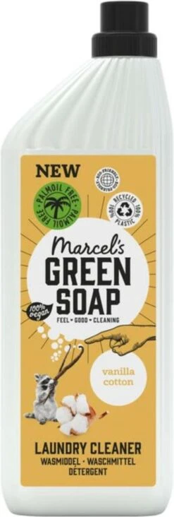 Marcel's Green Soap Wasmiddel Vanille & Katoen - 19 Wasbeurten - 1 Liter - Palmolievrij