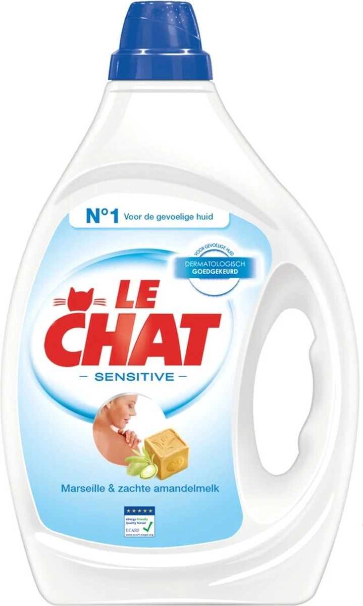 Le Chat Gel Sensitive - Vloeibaar Wasmiddel - Halfjaarbox - 136 Wasbeurten 4 Le Chat Gel Sensitive - Vloeibaar Wasmiddel - Halfjaarbox - 136 Wasbeurten - Afbeelding 2
