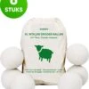 Drogerballen - Droogballen Voor Wasdrogers - Wasdrogerballen, Wasbollen & Wasballen - 100% Diervriendelijk, Duurzaam & Herbruikbaar - Duurzaam Cadeau - Energie Besparen - RWS Wol & Zero Waste - 6 Stuks Van Zivanto